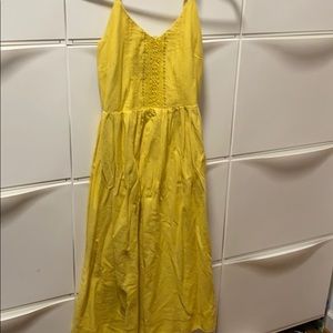 Yellow spaghetti strap dress